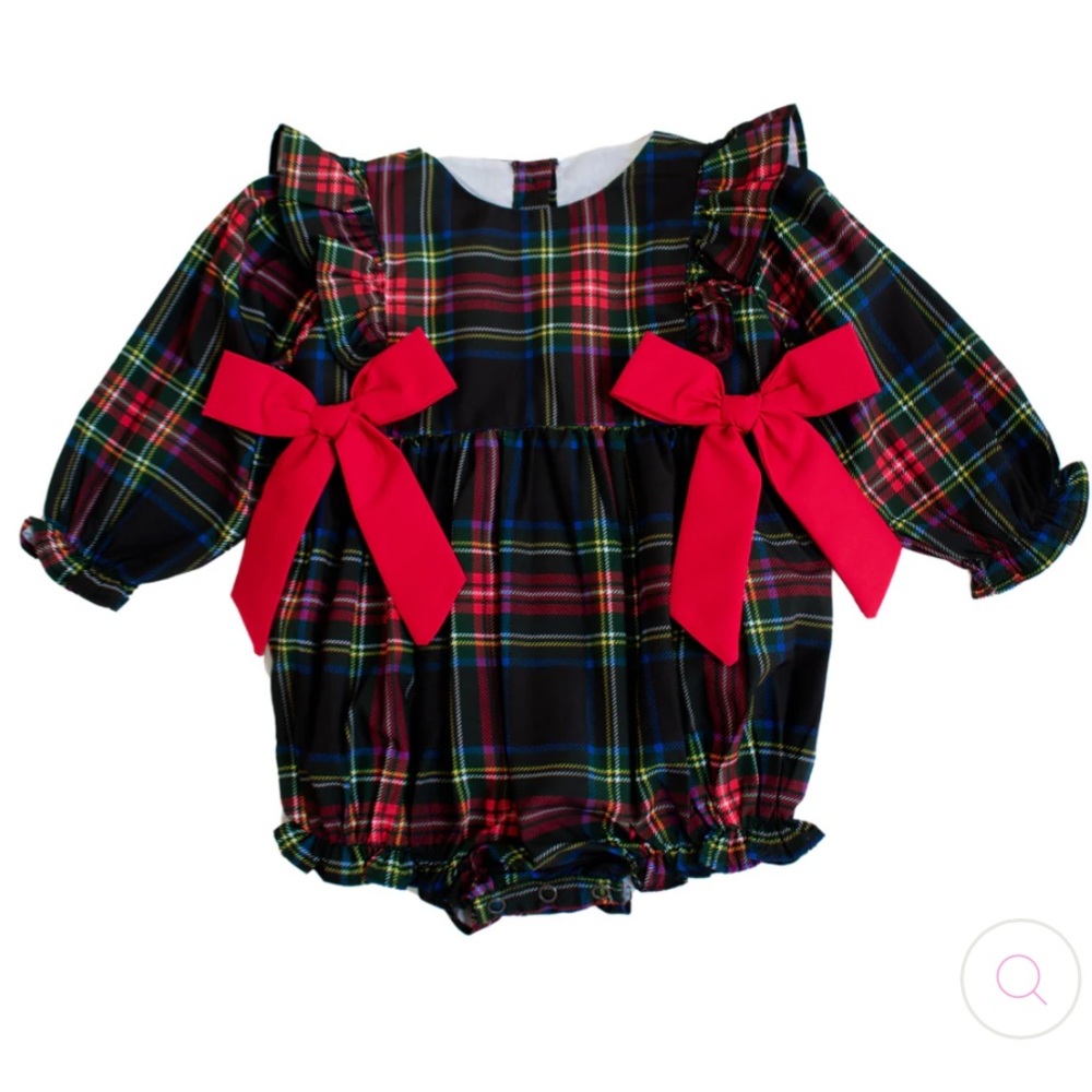 Fiona Christmas Tartan Bubble - Lillie and Lilah - NWT